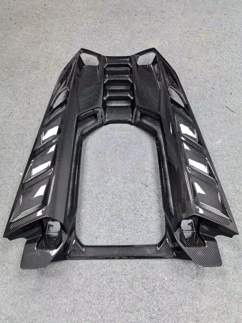 For Revuelto  OEM Style Dry Carbon Fiber Rear Engine Deck Lid Cover V12 Hybrid Heat Resistant Exterior Trim