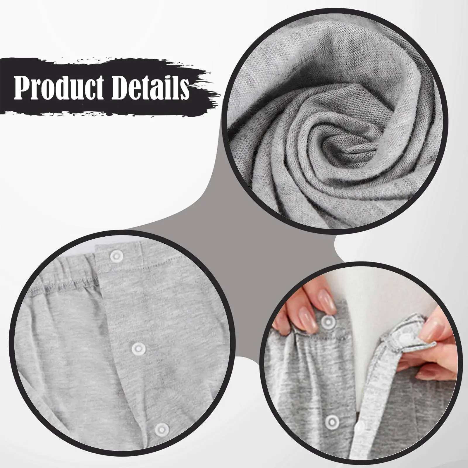 2Pcs Adaptive Underwears Clothing Button Closure Panties Briefs for Travel Household