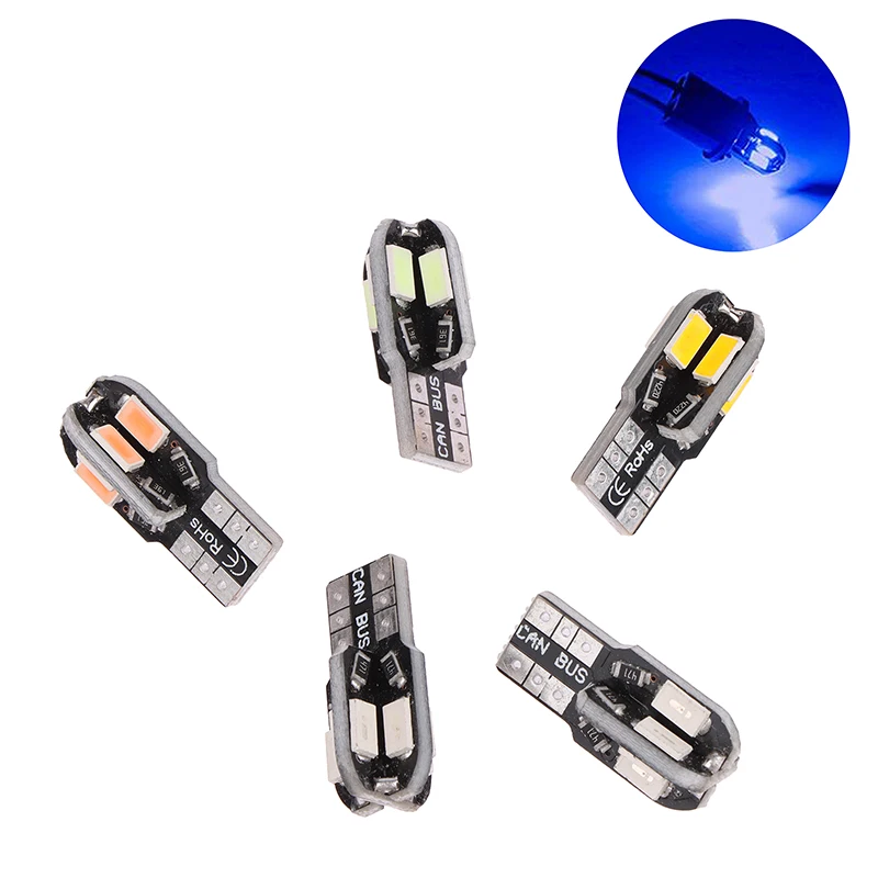 

1 Pair T10 LED Small Bulbs Canbus 5630 8SMD 12V 8000K License Plate Lamp Car Map Dome Lights Parking Light Auto Signal Lamp