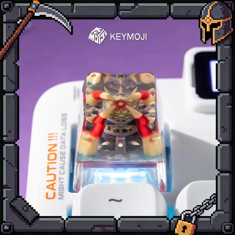 KEYMOJI World Of Warcraft Architecture PC Resin Keycaps Yueliangjing 3D Print Personality Keyboard Keycaps For PC Accessories