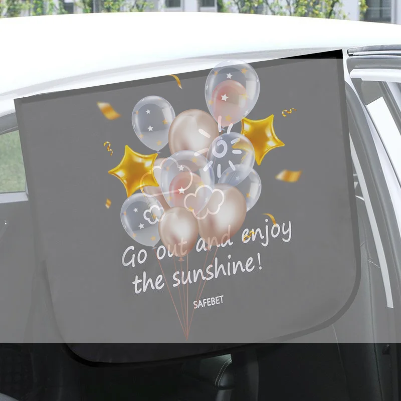 Universal Car Sun Shade Cover UV Protect Curtain Side Window Sunshade Cover For Baby Kids Cute Cartoon Car Accessories Styling
