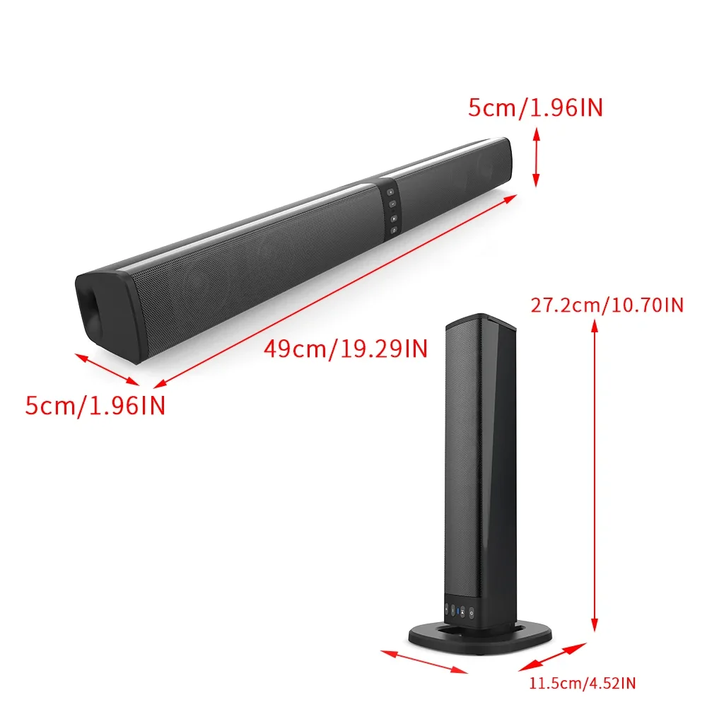 Potężny soundbar Dźwięk radia Blaster Bar Audio TV Komputer PC Subwoofer Bezprzewodowy głośnik do kina domowego