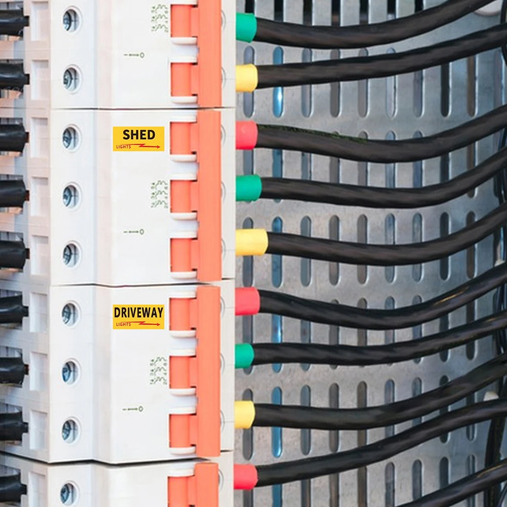 

10 Sheets Circuit Breaker Tags Panel Labels Stickers Consumer Unit Wire Electrical Identification Adhesive