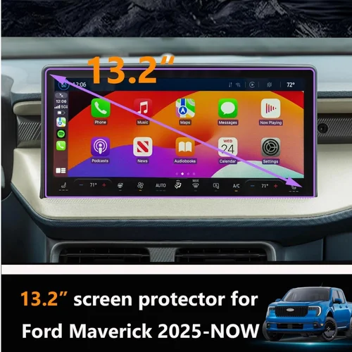Imagen 2 del producto 13,2 pulgadas para Ford Maverick 2025 accesorios de pantalla de navegación GPS para coche película protectora de vidrio templado resistente a los arañazos