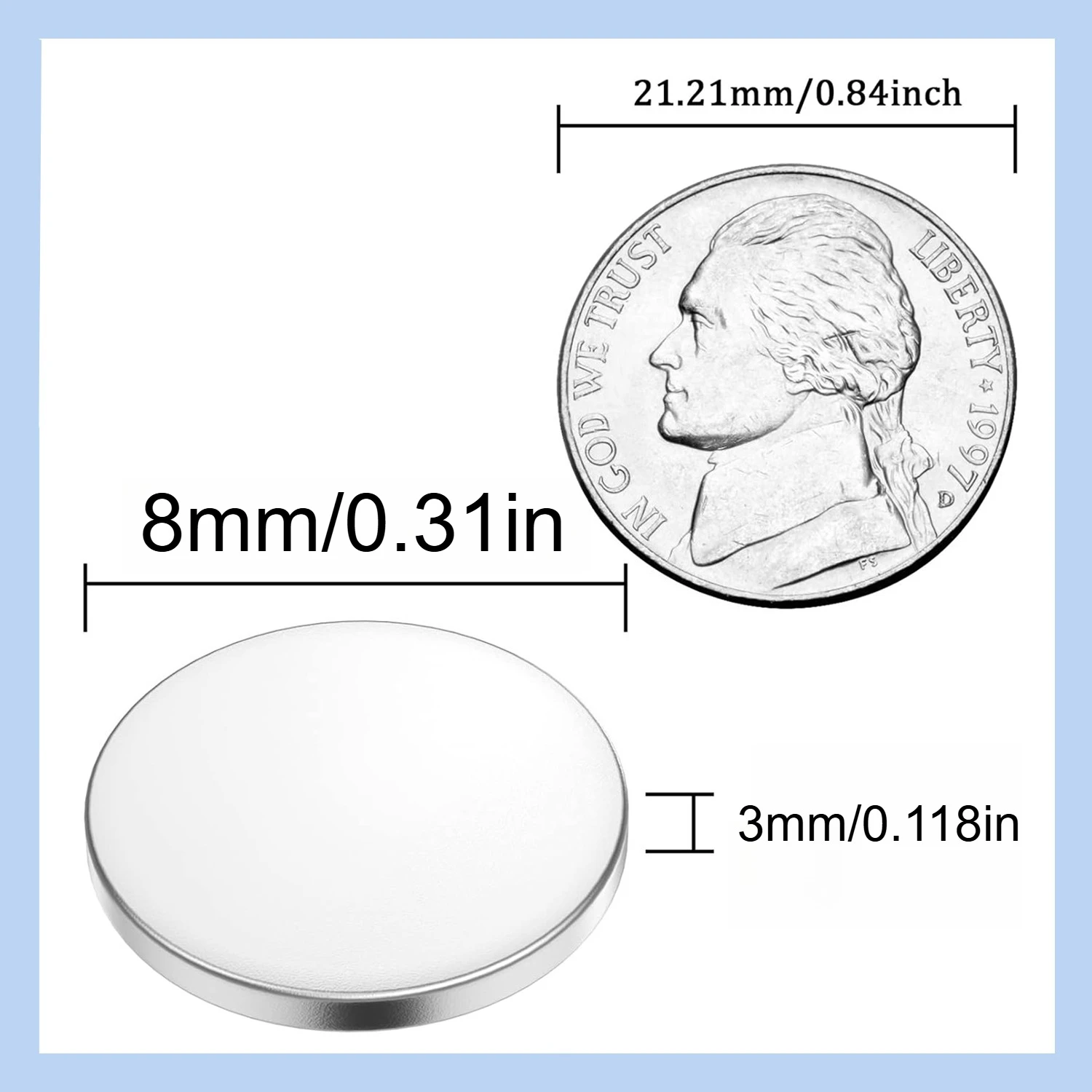 6x3/8x3mm - circular strong magnet, suitable for refrigerator stickers, handicrafts, Halloween DIY, tool storage and note fixing image 3