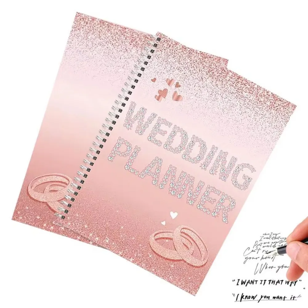 Cuaderno planificador de boda sin fecha, lista de verificación de papel grueso, libro de planificación de boda detallado, multifunción creativo