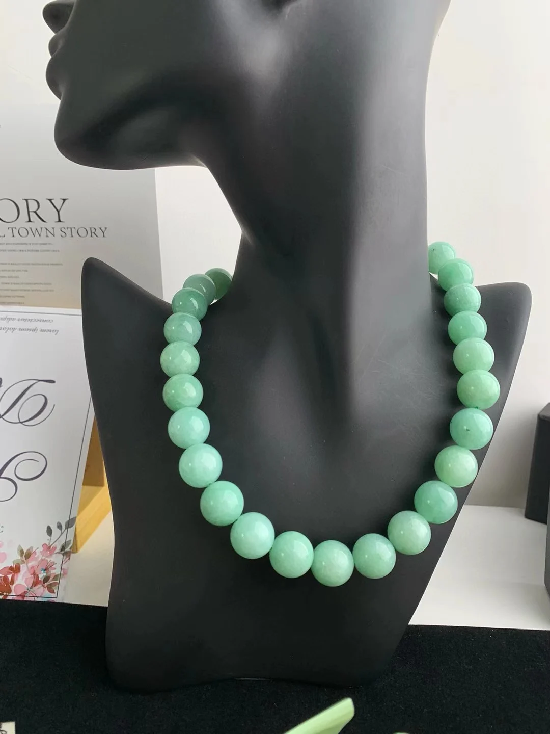 Vintage Temperament Emerald chalcedoon kralen trui ketting voor dames meisje cadeau party Choker Sieraden groothandel