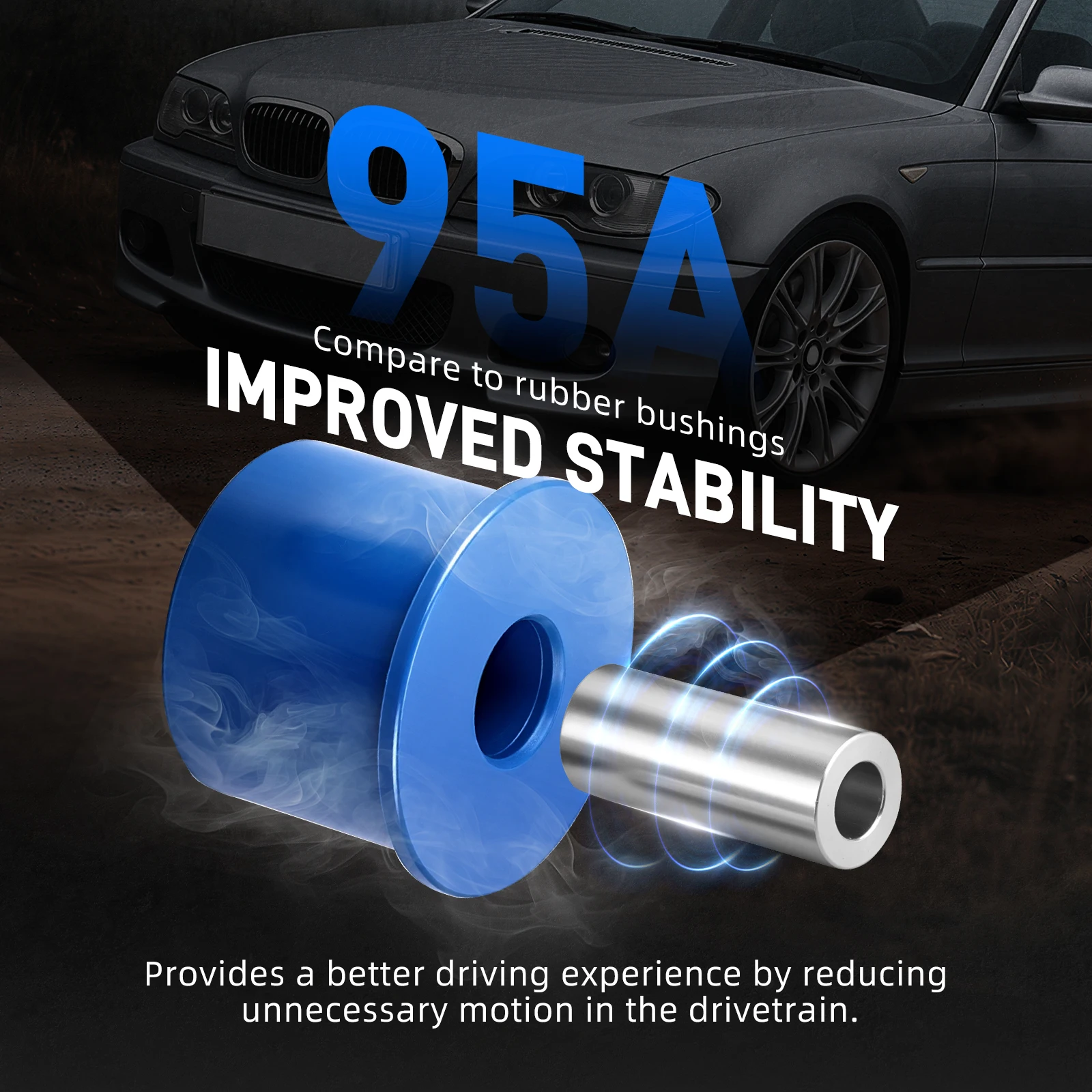 95A Polyurethane Differential Mount Bushings for BMW E46 Z4 E85, Replace for 33176770788,33176751808,33171093175,33171093565