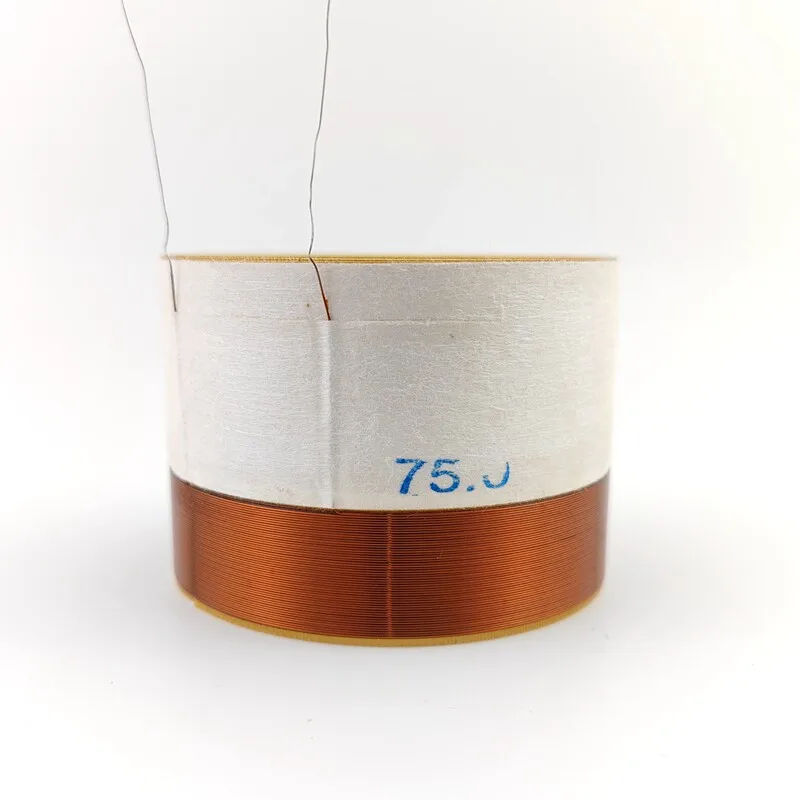 75mm low-frequency voice coil, inner and outer winding, fiberglass copper-clad aluminum round wire, 75 cores, 55mm high