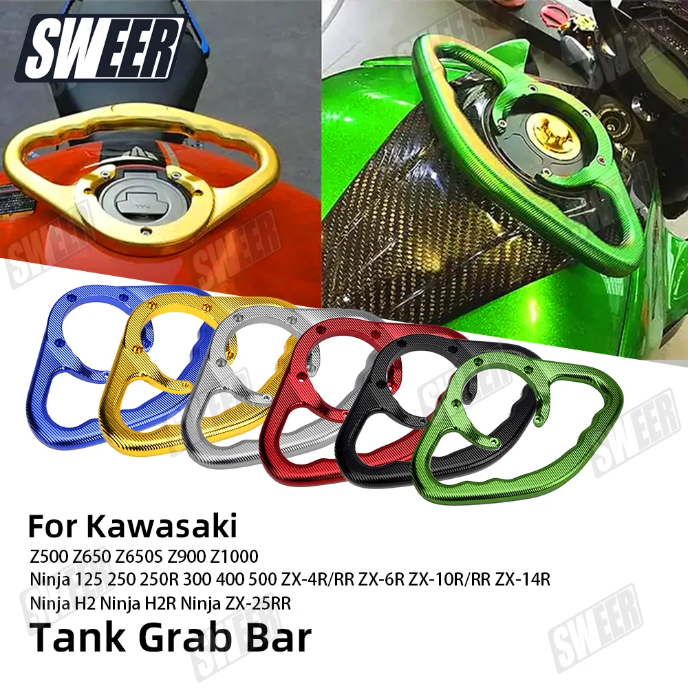 

Motorcycle Rear Passenger Gas Tank Bar Armrest Fit For Kawasaki Z500 900 Ninja125 Ninja250 ZX-4R Fuel Tank Armrest Accessories
