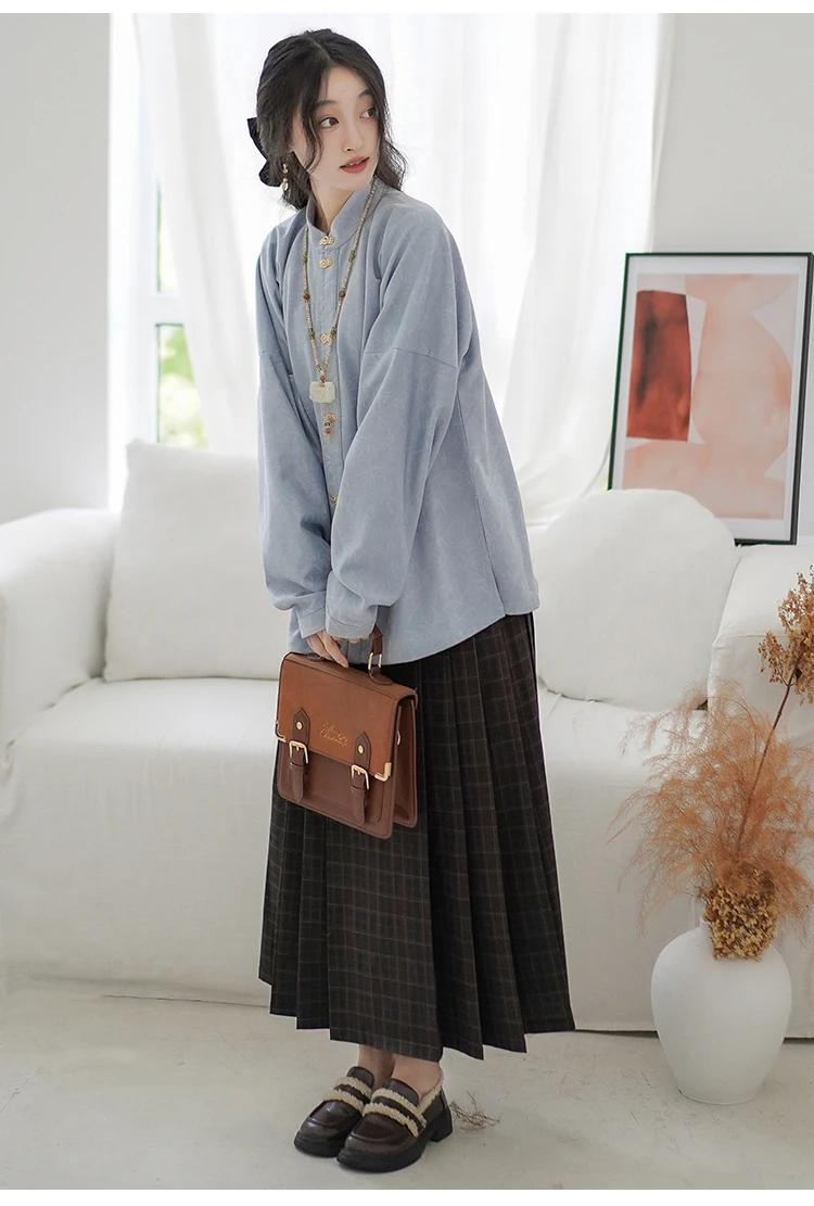 2023 Chinese Lunar Year of the Rabbit Hanfu Women's Skirt Large Sleeve Ma Mian Skirt Winter Ming Dynasty Chinese New Year