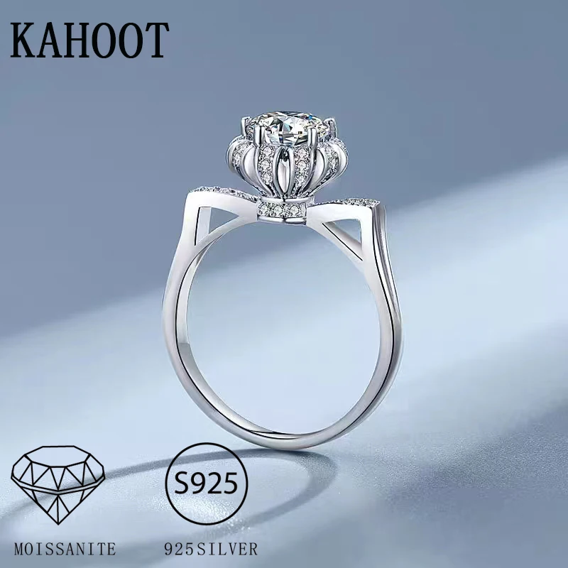 925 Sterling Silver Moissanite Diamond Cat Ring Cute Fashion Design Light Luxury Niche Casual Temperament For Ladies and Sisters