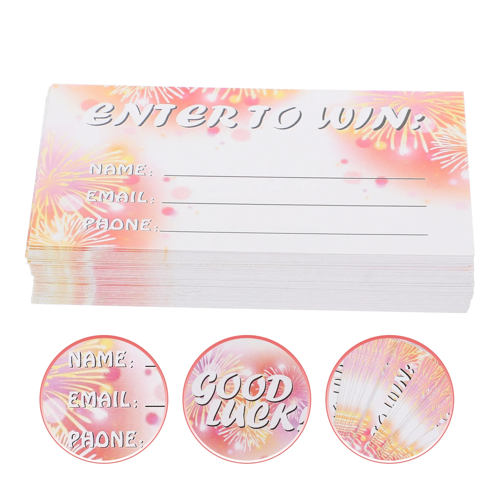 

100 Sheets Raffle Ticket Cards Multi-Use Blank Entry Form Cards Event Voting Ballot Supply Party Accessory Raffle Ticket Sheets