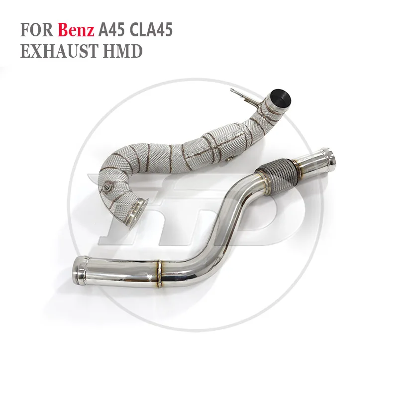 

HMD Car Accessories Exhaust Manifold for Benz A45 CLA45 With Catalytic Converter Header Catless Downpipe Auto Replacement Parts