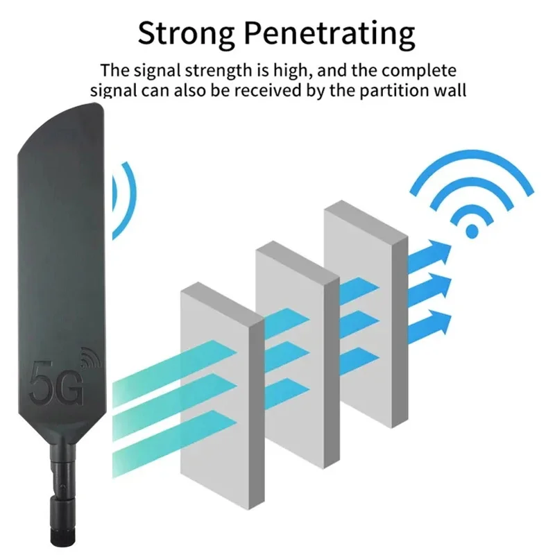 

2pcs 5G 4G LTE Antenna SMA male High Gain 48dbi External Omni ABS Rotatable Plastic Pole Antenna For 5G WiFi Router Modem