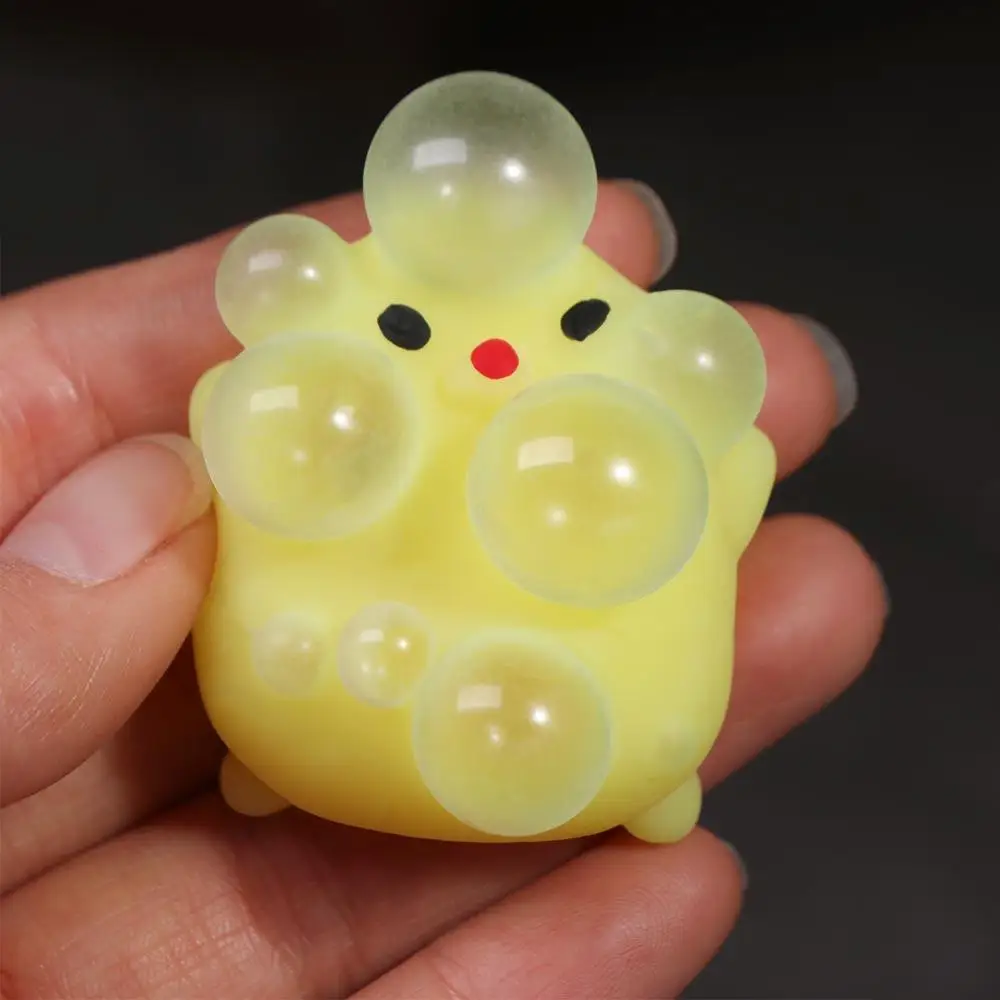 5PCS Vent Squeezing Bubble Chicken Animal Acne Closing Acne Ventilation Toys Non-Toxic Alleviation Squeezing Acne Toy