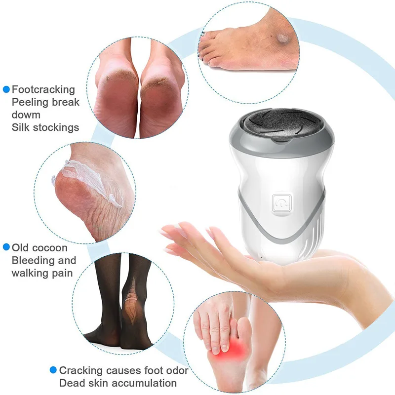 Portable Battery Rechargeable Grinder Electric Foot File Hard Skin Remover Pedicure Electronic Foot File