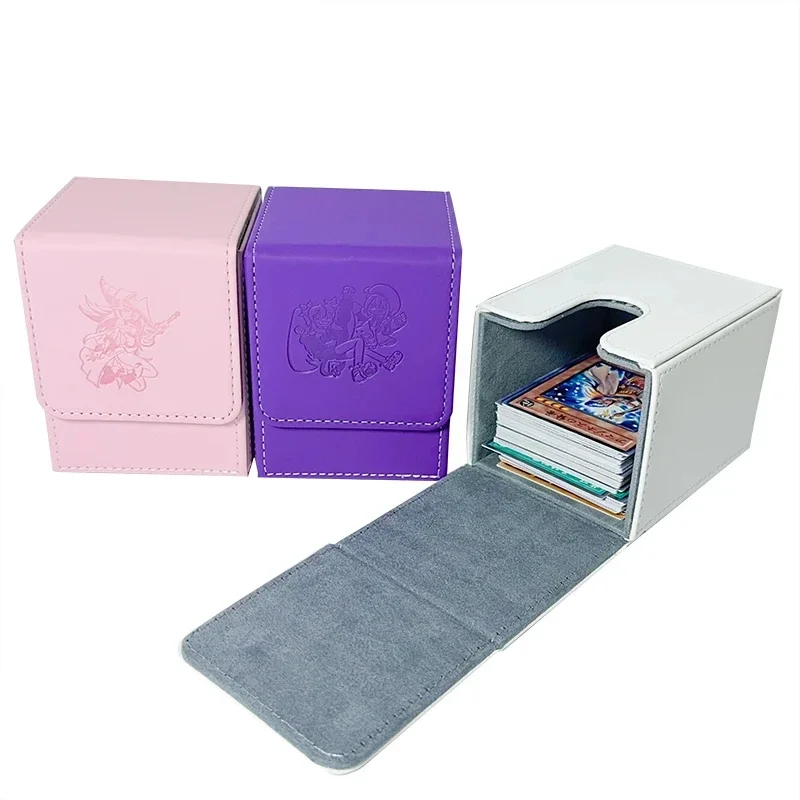 New Cartoon Yu-Gi-Oh! Black Magician Girl Card Storage Box  High-End Leather Cards Board Game Card Collection Box Gift Toys
