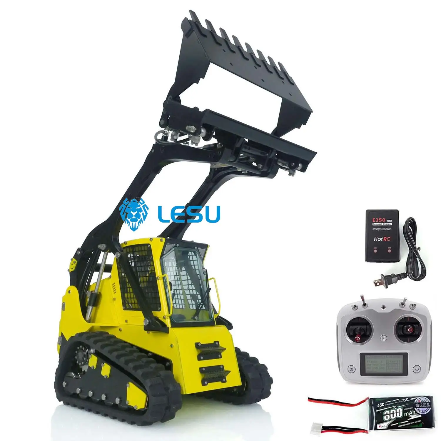 LESU 1/14 Hydrauliczna ładowarka RC Aoue Lt5 Gąsienicowa ciężarówka sterowana poślizgowo sterowana radiowo Outdoor RC Ciężka maszyna Zabawki THZH1392