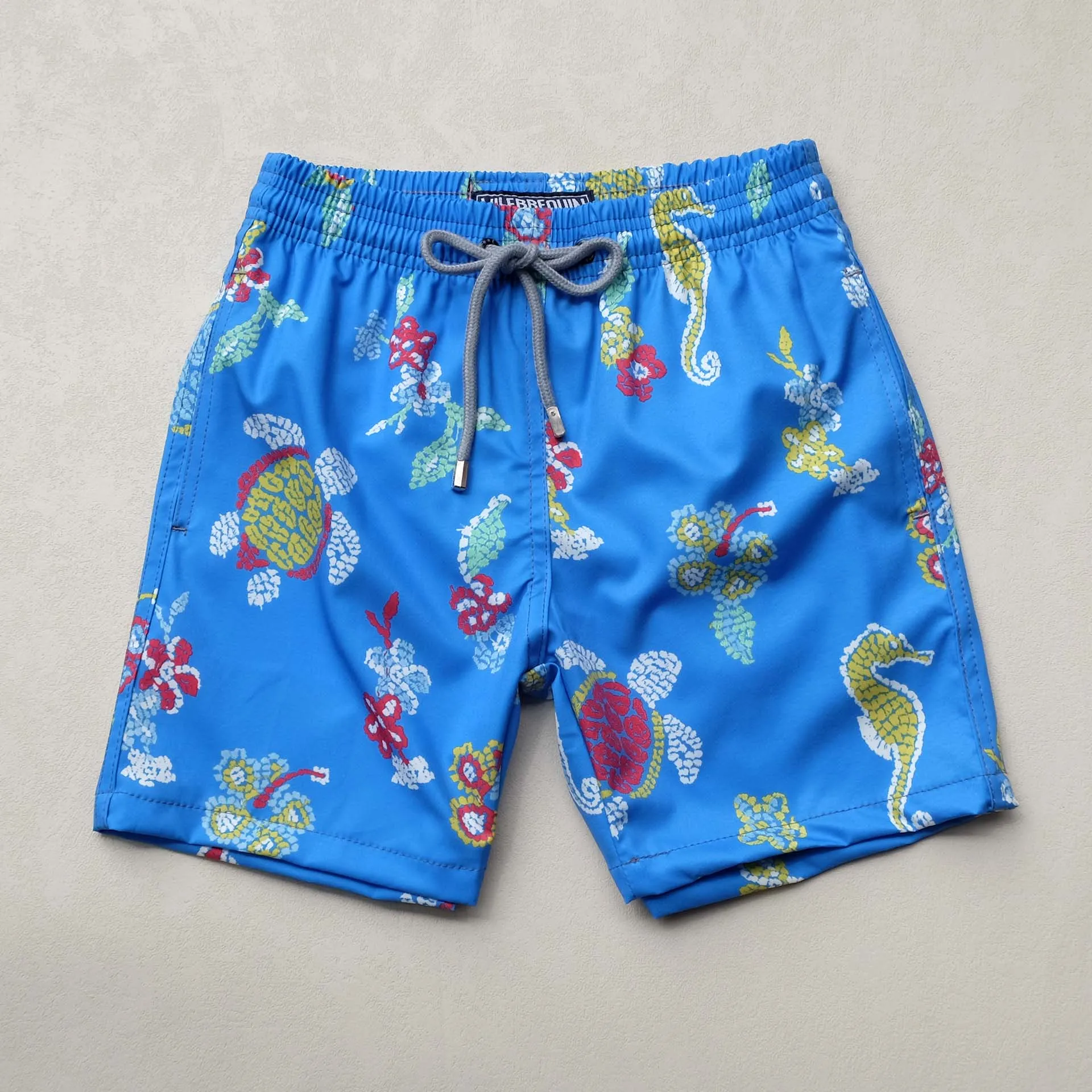 Pantalones de playa de secado rápido para niños, bañador elástico de 4 vías, pantalones cortos de surf, traje de baño, 6-14