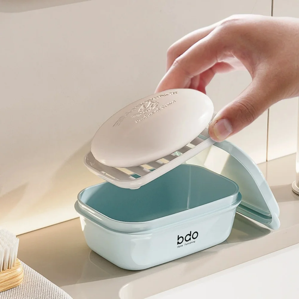 Travel Soap Box With Lid Drainage Design Portable Plastic So