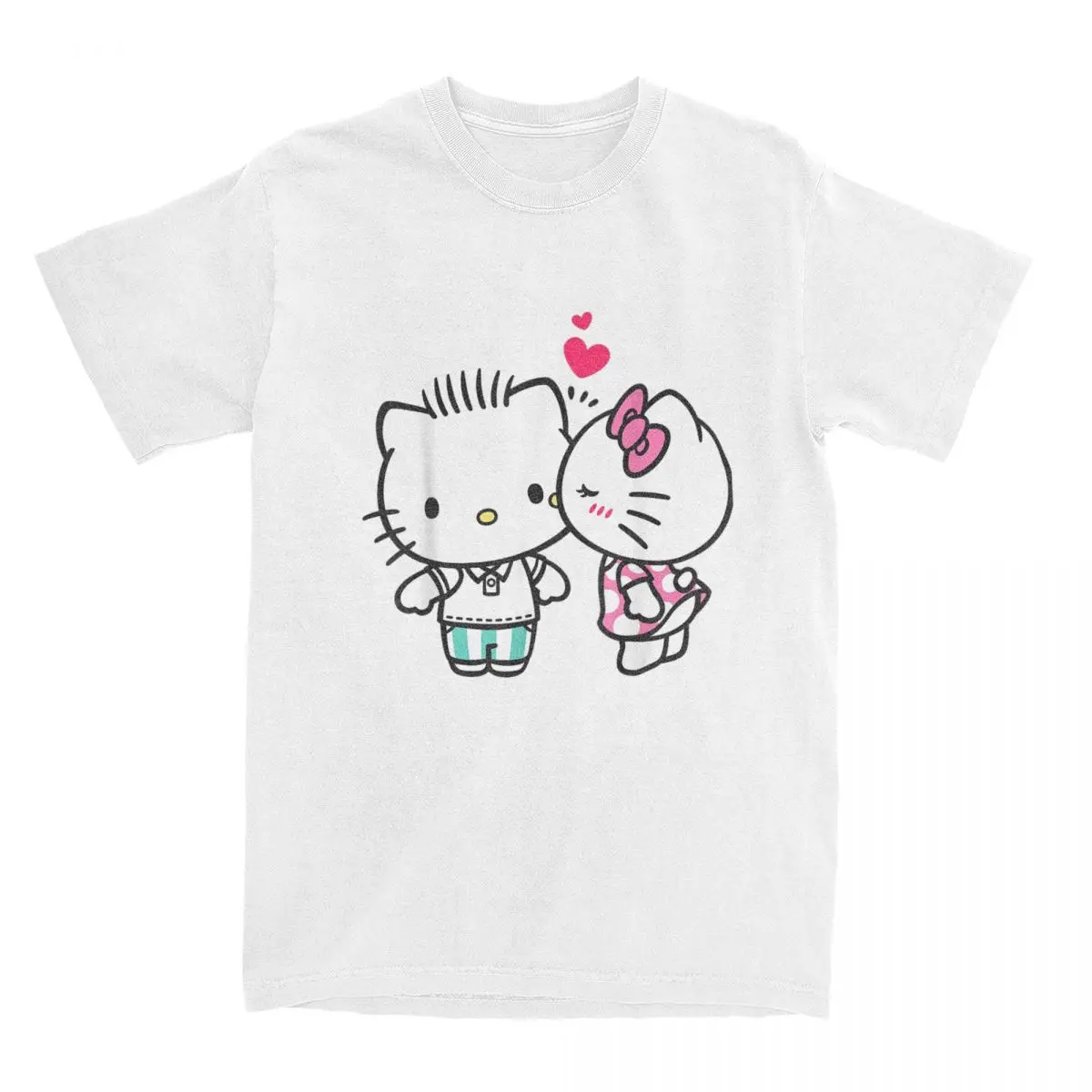 Hello Kitty Dear Daniel Valentine T Shirt Vintage Kawaii Harajuku Streetwear Short Sleeve Casual Cotton T-shirt Cute Unisex Tops