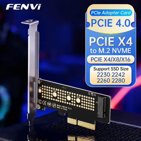 FENVI M.2 NVME to PCI-E X4 Converter Adapter M.2 NVME SSD M Key Expansion To PCIE X4 X8 X16 Card Riser for 2230/2242/2260/2280