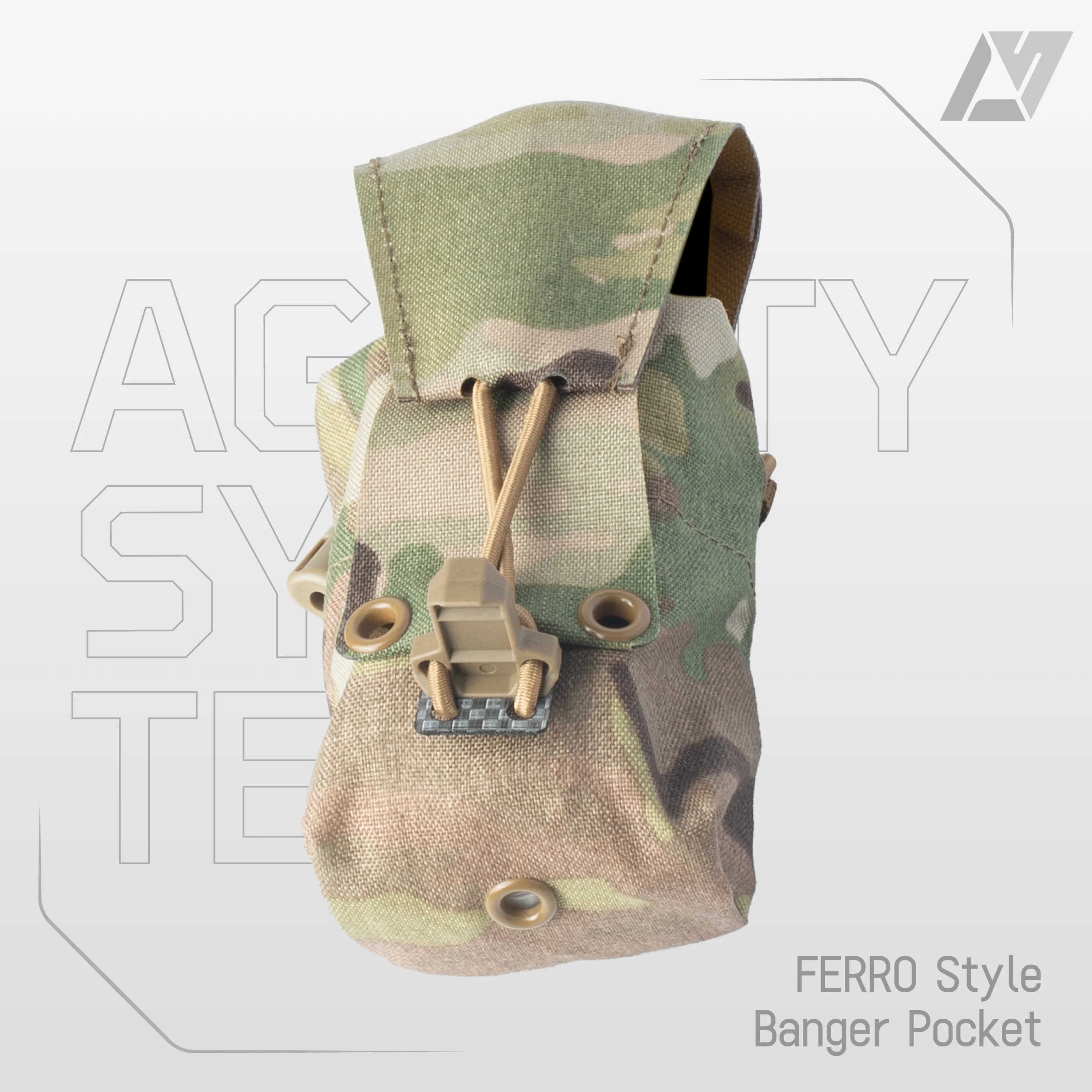 

AS Smart System FERRO Banger Pocket Flash Grenade Storage Bag, Imported Tiger Stripe 500D