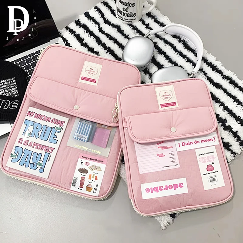 Fashion Woman Lovely 14 inch Laptop Bag Large Capacity Canvas Tablet Computer Protective Bag Casual Business Student Briefcase