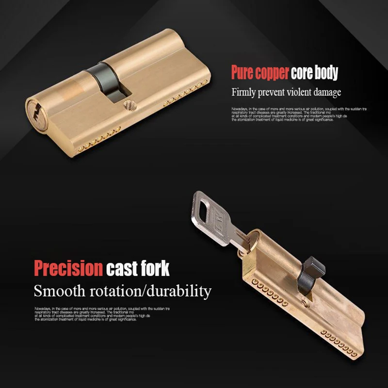 باب اسطوانة قفل متحيز 65 70 80 90 115 مللي متر اسطوانة AB مفتاح مكافحة سرقة مدخل النحاس قفل الباب إطالة الأساسية تمديد مفاتيح