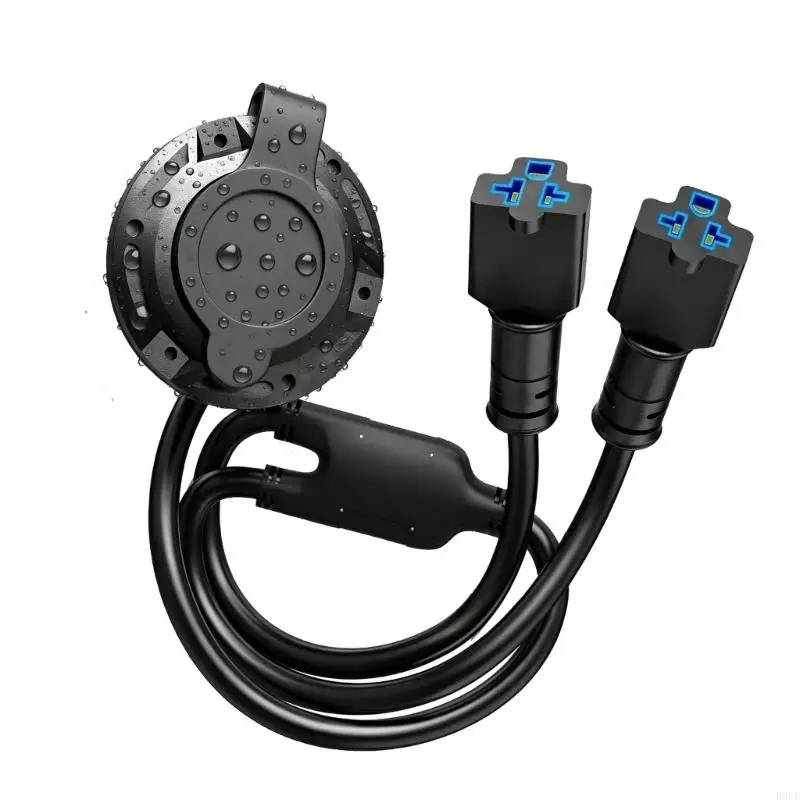 

20A 125V AC Power Inlet Port 5 in 1 Functionality and Waterproof Design for Golf Carts Trucks Boats H9EE