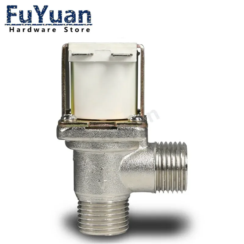 RO Large Direct Drinking Fountain Water Inlet Solenoid Valve 220V 24V 12V Copper Valve Right Angle DN15 G1/2 External Thread