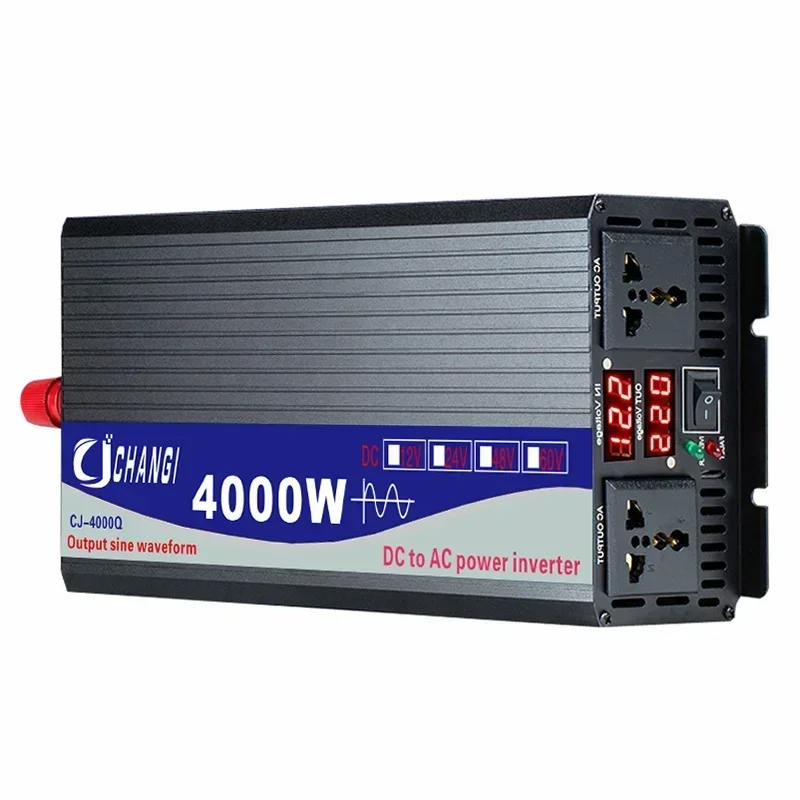 4000W-8000W Pure Sinus Omvormer Dc 12V Naar Aca 110V/220V Voertuig Gemonteerde Huishoudelijke Batterij Power Converter