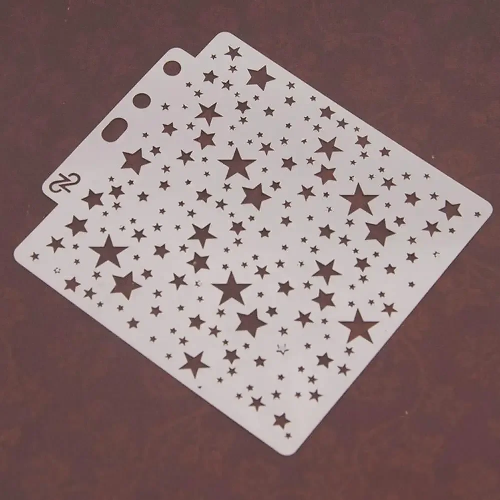 Plastic DIY Template Drawing Tool Star Theme Hollow Lace Ruler Embossing Template DIY Photo Album Draw Tool