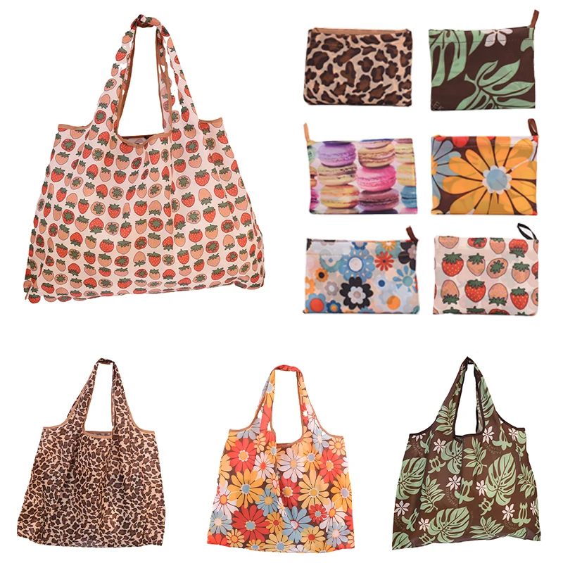 Multiple Styles Large Size Folding Shopping Bag Environmental Protection Large Capacity Lightweight and Portable Storage Bags