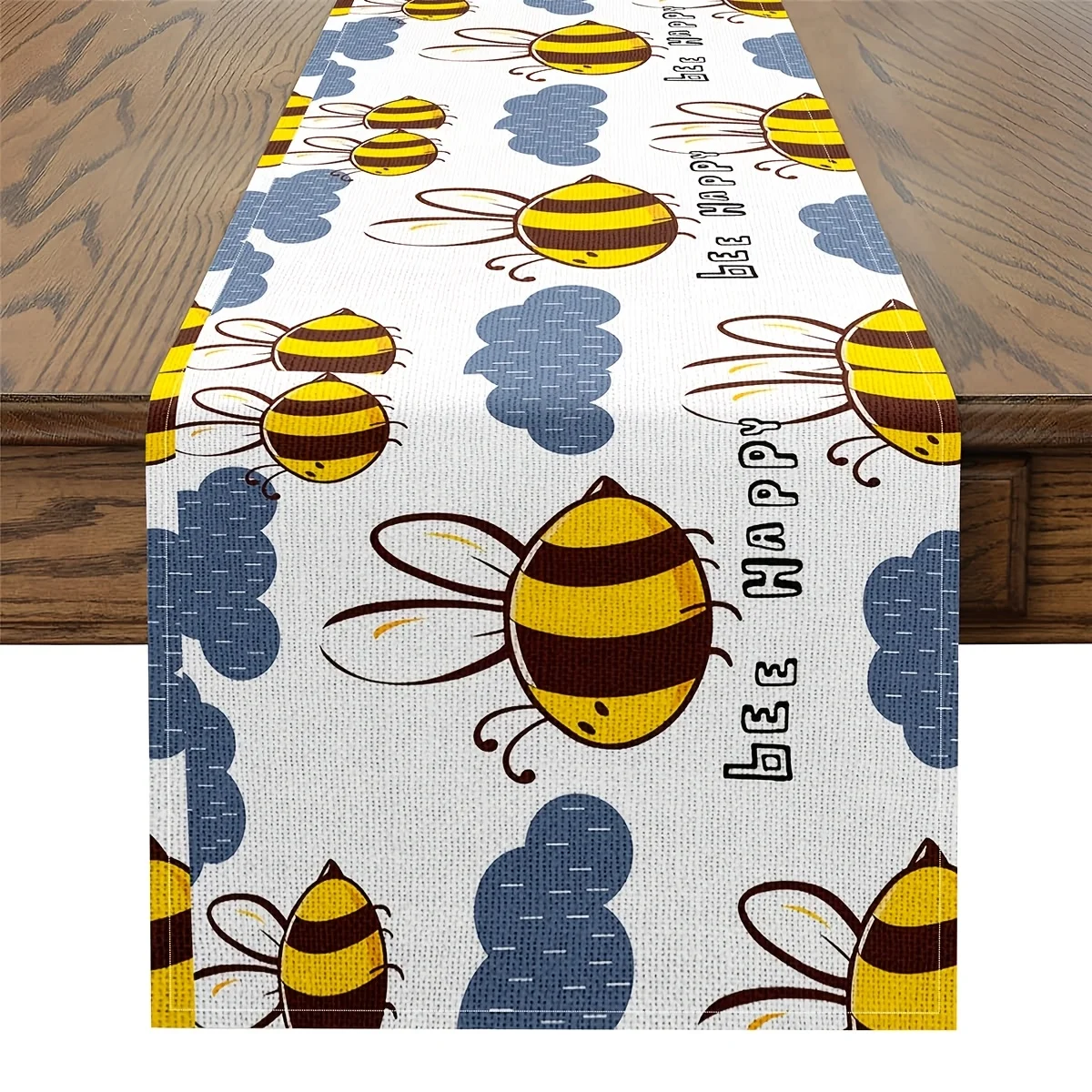 

1 Piece of Bee-Cartoon Wildlife Table Runner, Suitable for Farmhouse, Indoor, Kitchen, Celebrations, Table Decoration, Restaurant, and Banquet Decoration Supplies