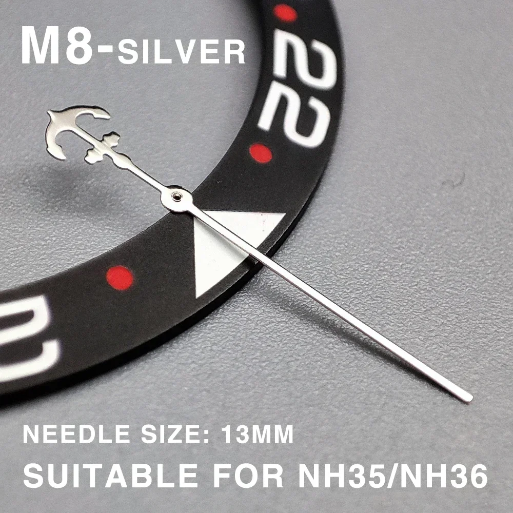 Luxury Rox Modified Accessories Metal Large Second Hand SKXOO7 Pointer Mechanical Abalone Watch Needle NH35 NH36 4R 7S Movement