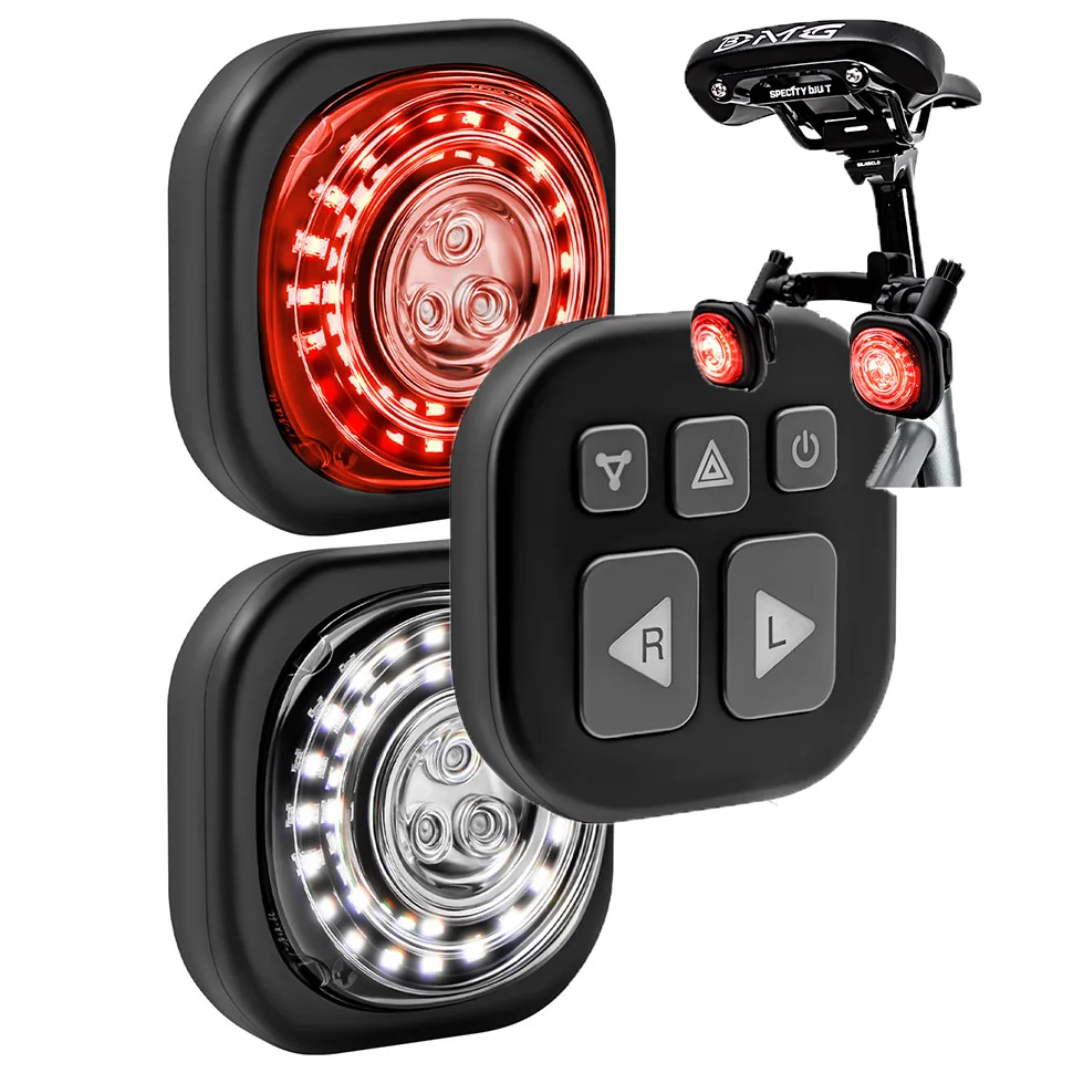 

Portable Smart Light Emitting Diode Bike Tail Light with Rear Bike Light and Brake Signal Battery Powered Night Ride Accessories