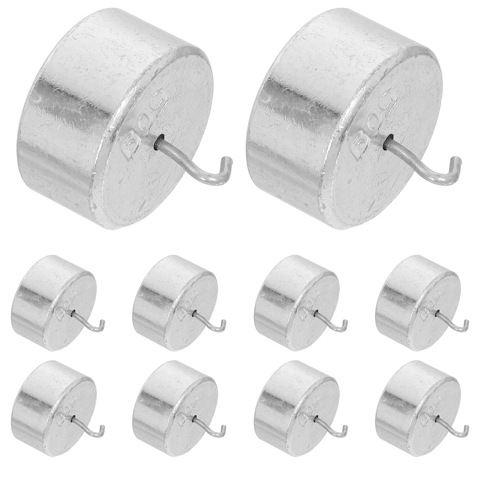 

10pcs Weights Set 50G Metal Hooked Mass For Lab Experiments Scale Balancing Science Education Tool Labs Mass Metric Calibration