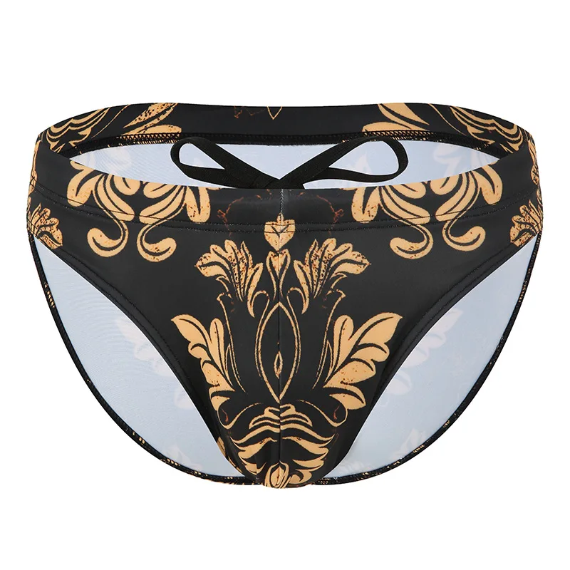 

Quick-drying trunks triangular double-layer pouch men's swimming shorts European and American cross-border wholesale 1972-SJ