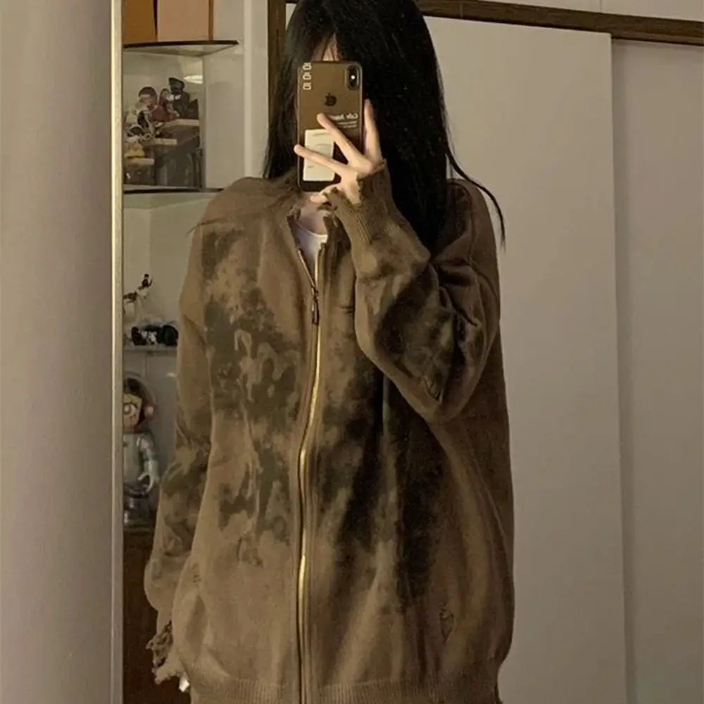 

Свитера Джемперы Кардиганы Женские вечерние мериносовые сложенные детали Мешковатые эластичные японские стили Harajuku Kawaii Милые милые молодежные повседневные