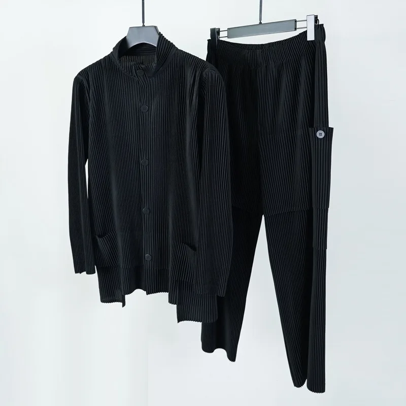 مياكي مطوي الرجال السراويل HP سلسلة 2025 خريف جديد عادية سليم تنوعا السراويل شخصية الرجال الملابس موضة بنطلون #3