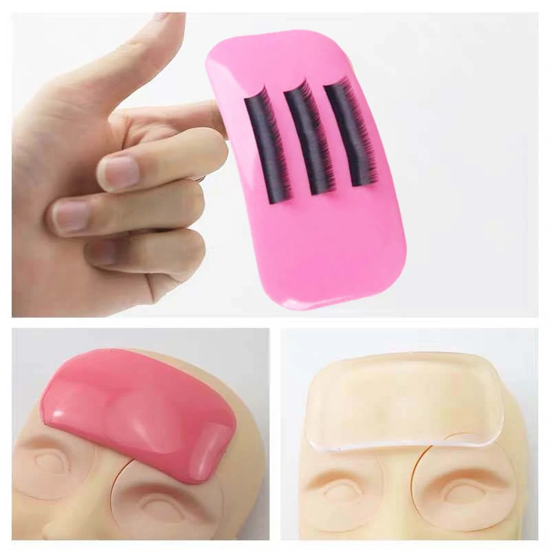 بطانات رموش اصطناعية من السيليكون ، بطانات مانعة للإنزلاق ، ملصقات الجبهة ، أدوات تجميل ، متوفرة على كلا الجانبين