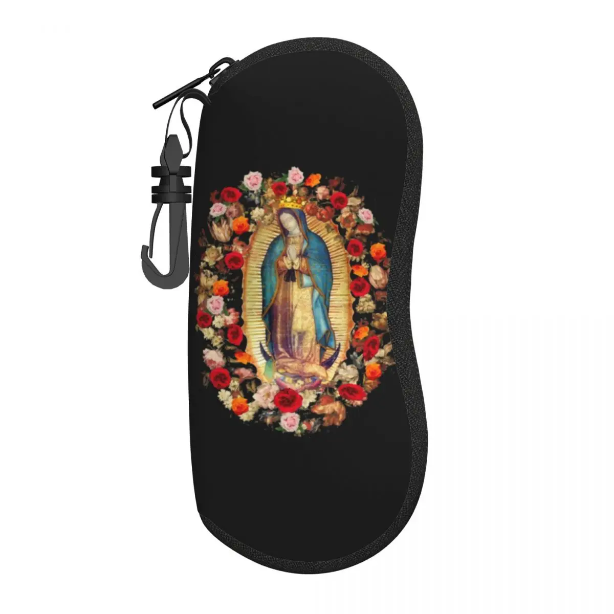 Custom Our Lady Of Guadalupe Mexican Virgin Mary Shell Glasses Case  Catholic Saint Eyeglasses Case Sunglasses Protector Box