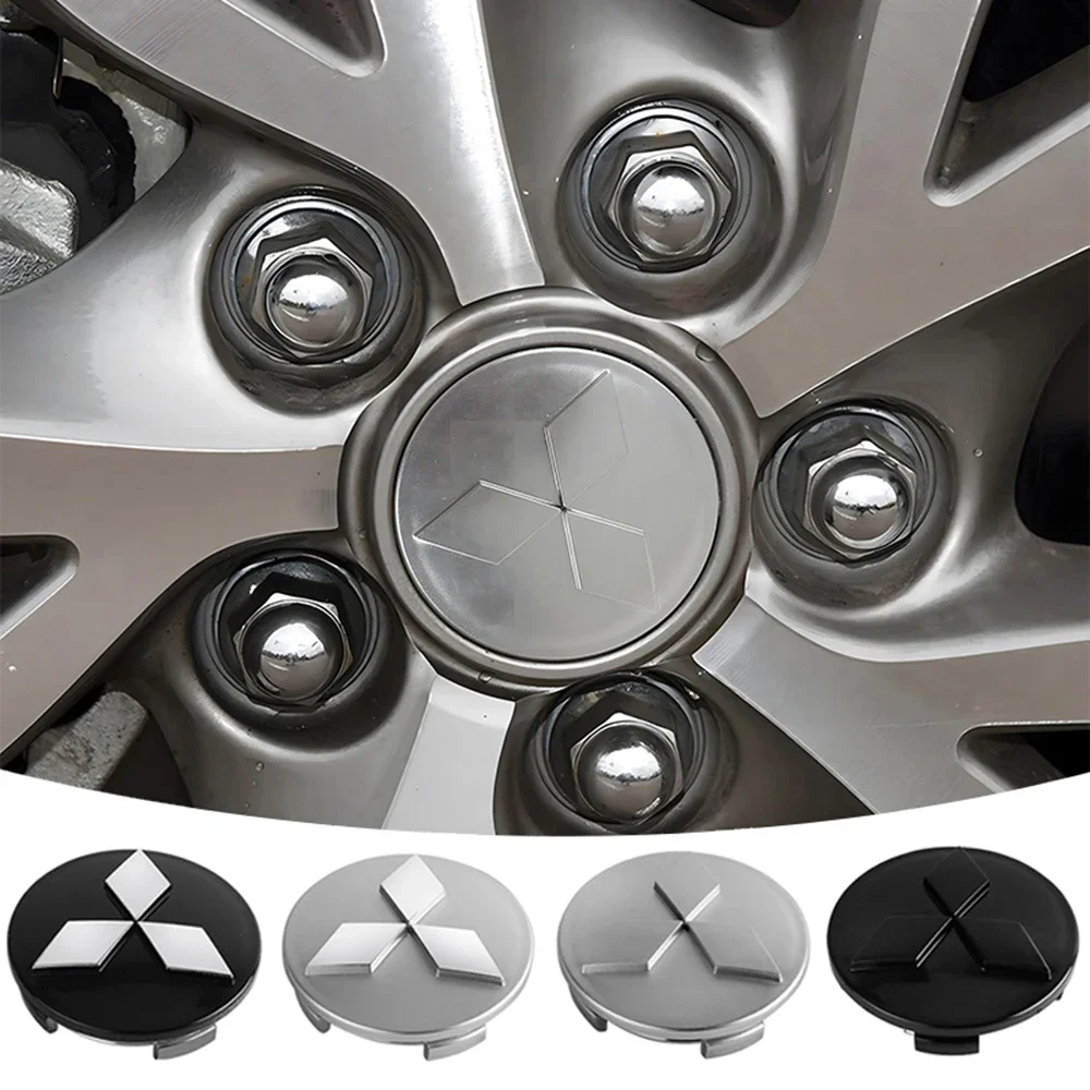 

4PCS 60mm Wheel Hub Cap Emblem Stickers for Mitsubishi Compatible with All Models Pajero Outlander Lancer Rim Decal Easy Install