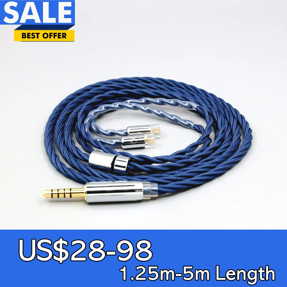 99% Pure Silver OCC Graphene Sleeved Earphone Cable For UE11 UE18 pro QDC Gemini Gemini-S Anole V3-C V3-S V6-C LN008616