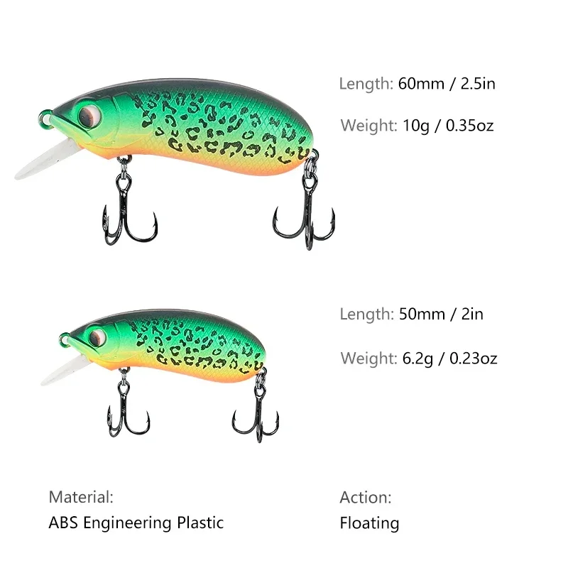 MOOKZZ Floating Fishing Lure Minnow Crank Bait