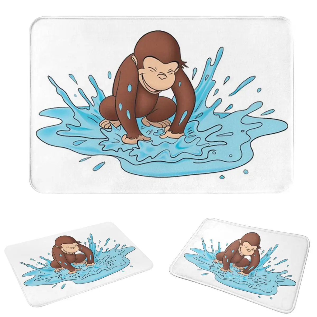 Curious George Non-slip Doormat Floor Mat Durable Carpet Rug for Kitchen Entrance Home Living room Footpad Mats