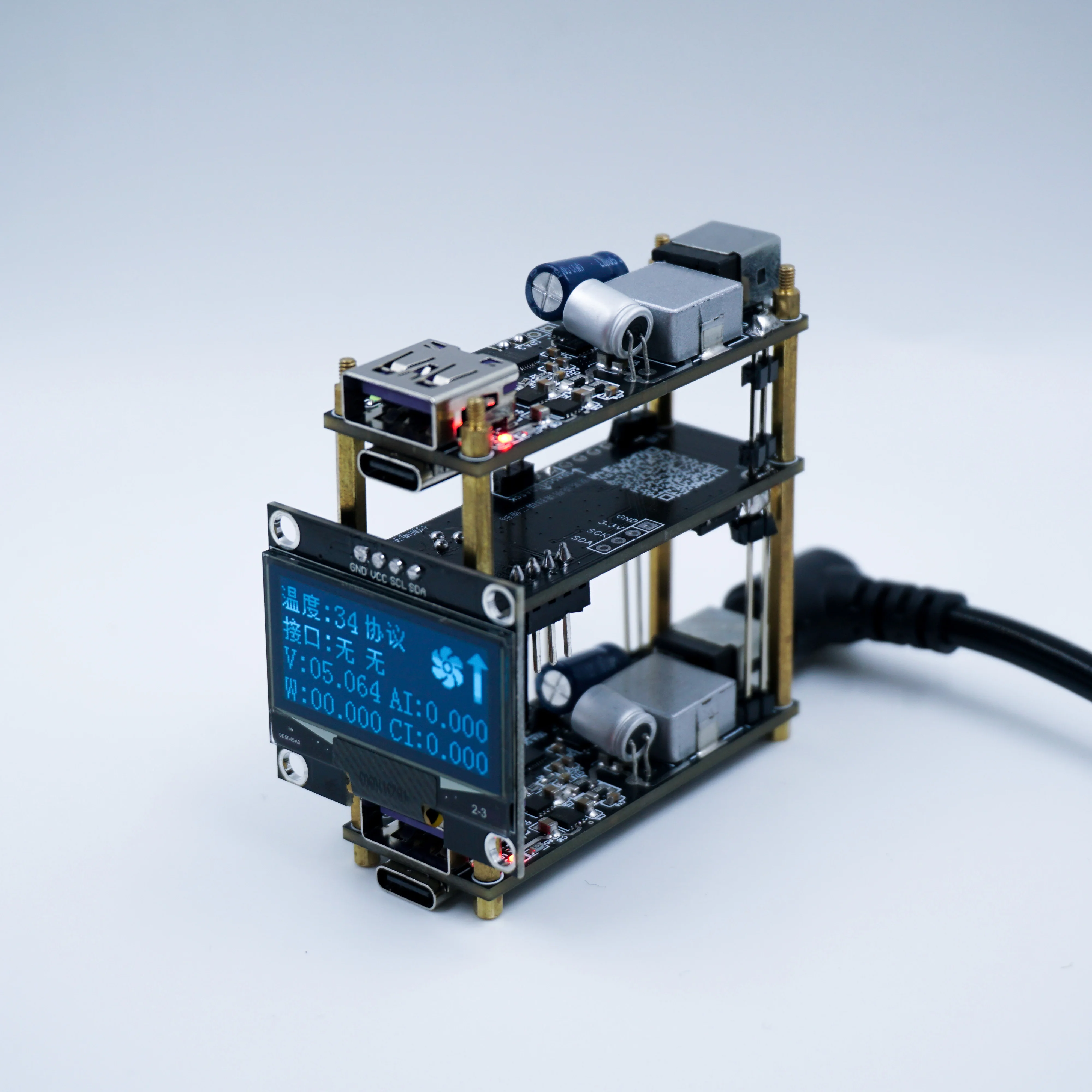 OLED Screen Multi-protocol Fast Charging Module PD100w Charging Module Sw3518 Module Plus Screen