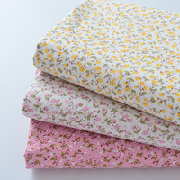 140cm*50cm Pure cotton little yellow pink flower fabric clothes skirt children's clothes shirt pajamas dress handmade fabric